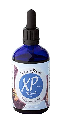 UHTCO MacaPro® XP BLACK Bio, 90 ml, schwarzes Maca flüssig, Maca Tropfen, schwarzer Maca Extrakt konzentriert 18:1, für Männer und Frauen