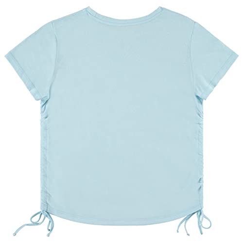 Care Bears Ladies Fashion Shirt - Ladies Classic Side Cinch Baby Tee - Cheer Friend Funshine Good Luck Tee, Light Blue, Large - Image 3