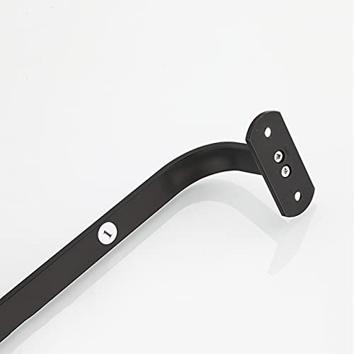 Porte-serviettes de salle de bain noir mat au design épuré - 3