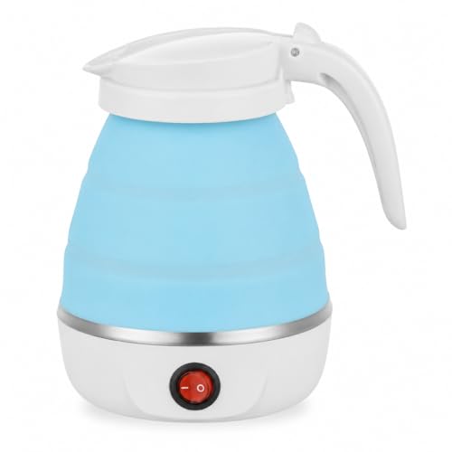 Image of NEEPRA Foldable Electric Kettle 600ML Portable Silicone Travel Kettle Fast Boiling Hot Water Pot(Foldable)