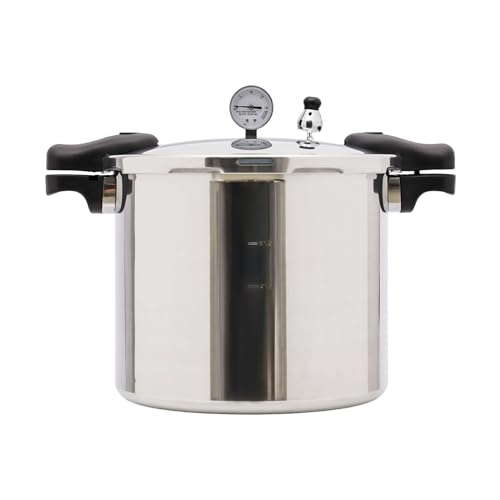Explosion-Proof Pressure Cooker, 90KPA Aluminium Alloy Pressure Canner, 12 Inch Thickened Pressure Cooker, 23QT Large Capacity Pressure Cooker with Pressure Limiting Valve, for Electric Furnaces
