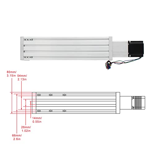 Rattmmotor ZXHT80-100 Zbx80 100Mm Stroke Cnc Linear Stage Motion Actuator X Y Z Axis Linear Slide Rail Aluminum Alloy Cross Sliding Table Linear Rail Guide Sfu1605 Ballscrew+Nema23 57 Stepper Motor thumb #3