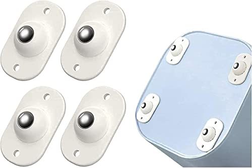Stratize 16Pcs Self Adhesive Mini Swivel Casters Wheels,Universal Wheels at The Bottom of The Storage Box, Swivel Caster Wheels 360 Degree Rotation Pulley for Furniture Various Storage Boxes (16)