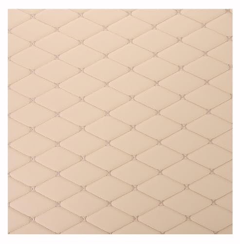 Simili cuir matelassé diamant crème au rouleau pour intérieur haut de gamme