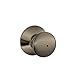 SCHLAGE F40PLY620 Plymouth Privacy Knob, Antique Pewter