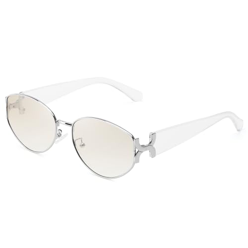 DreamCalf Retro Oval Cat Eye Sunglasses for Women Men Vintage 90s Cateye Sun Glasses 2026 Trendy Shades