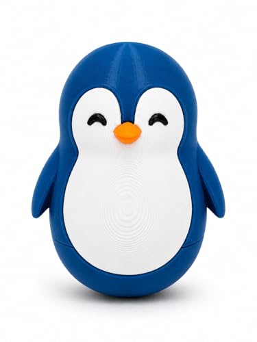 Image of Penguin Roly-Poly Toy, Blue and White