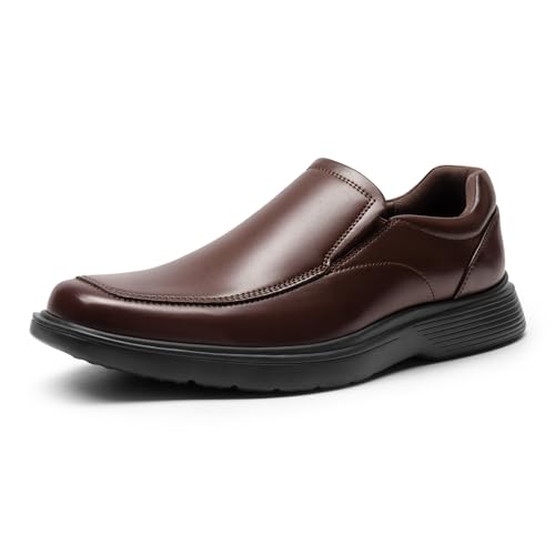 Bruno Marc Men's Dress Shoes Slip On Comfortable Loafers Business Casual Shoes 9.5 Dark Brown
