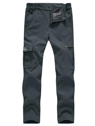 Gopune Women's Waterproof Windproof Fleece Lined Warm Hiking Ski Snow Insulated Pants (Grey,M)