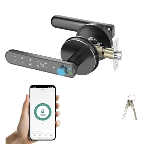 Serrure Empreinte Digitale WiFi Tuya SmartLife et Code RFID Noir - 2