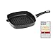 Produktbild AMT Gastroguss Eckpfanne 28 x 28 cm, 5 cm hoch, mit BBQ-Boden, festerStiel, nicht induktionsgeeignet, Lotan® Antihaft-Veredelung, Gusspfanne (Aluguss), AMZN-E285BBQ