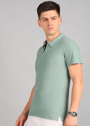 Image of INKKR Men's Solid Polo Neck Half Sleeve Stylish T-Shirt Combo (Size-S)