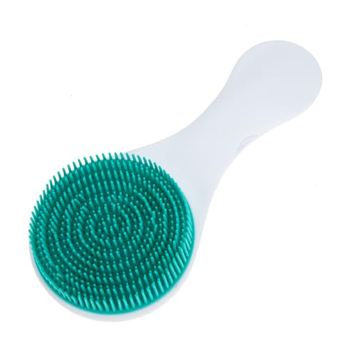 Baluue Baby Exfoliator Brush Bath Brush for Hair Scalp Massager Pp and Silicone Material Green