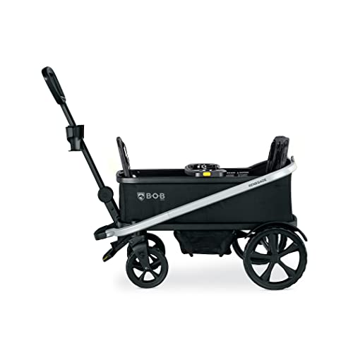 Bob Gear Renegade Foldable Stroller Wagon With 3 Seats, 5-Point Harness System, All-Terrain Tires, And Push And Pull Handle, Nightfall #TOP1
