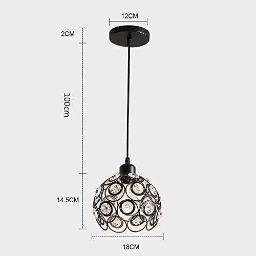 Iluminación colgante de metal de 1 luz para techo de comedor moderno 2