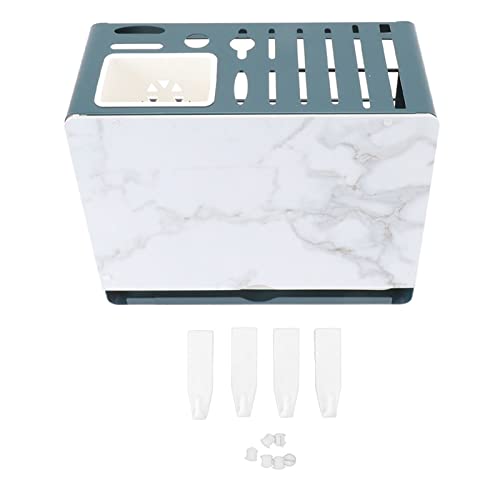 Blocchi di coltello multifunzionale con supporto per coperchio per tagliere per taglieri per l'organizzazione di stoccaggio della cucina (Cornice verde da banco)