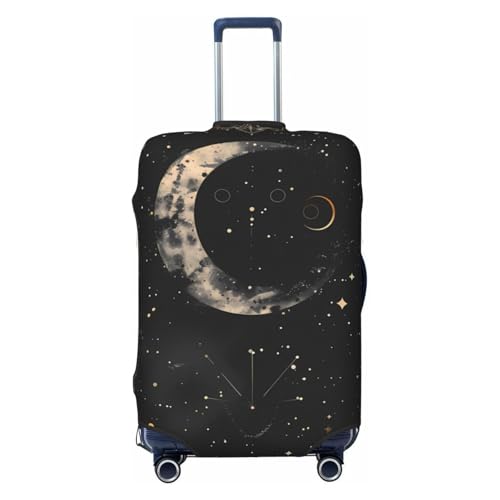 Abstract Starry Sky Moon Print Luggage Covers For Suitcase,Elastic Washable & Stretchable Suitcase Covers For Luggage, Anti-Scratch - Fits 18-32 Inch Luggage-No Luggage Included
