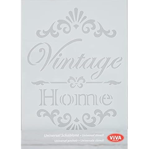 Viva Decor A4 Vintage Home Stencil, White Cover