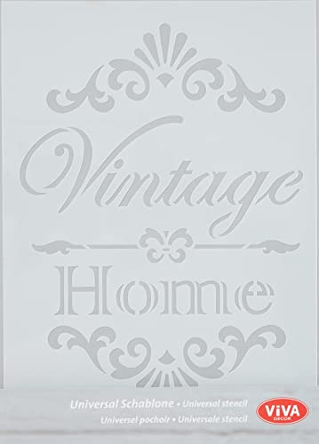 Viva Decor Pochoir vintage A4, blanc