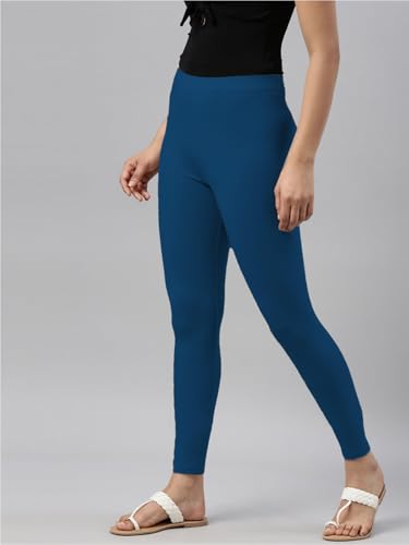 Image of JUNEBERRY Cotton Lycra Skinny Fit Leggings for Women & Girls (Sizes: S to 2XL) (Colors: Black, Beige, White, Grey, Brown, Pink & Wine)