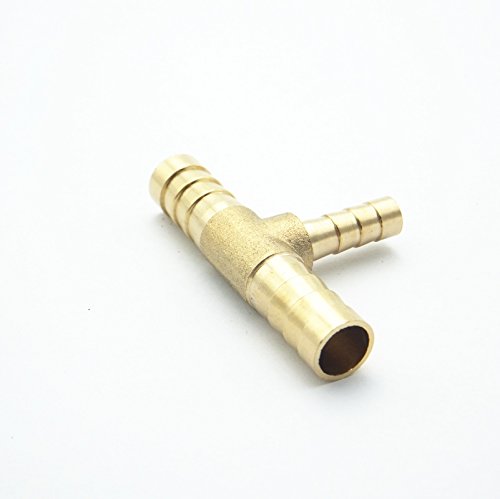 YKMYXZ， 1 szt. 4 mm 5 mm 6 mm 8 mm 10 mm 12 mm 14 mm 16 mm Trójnik redukcyjny wąż mosiężny z kolcami Rura złączka redukcyjna(6 5 6mm OD)