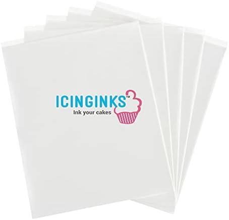 Icinginks Frosting Sheets 8.5” X 11” A4 Size, Very White Edible Paper, Icing Sheets for Cake Toppers, Cookies & Decor, Cake Edible Paper, Edible Sugar Sheets for Printers (24 Count (Pack of 1))