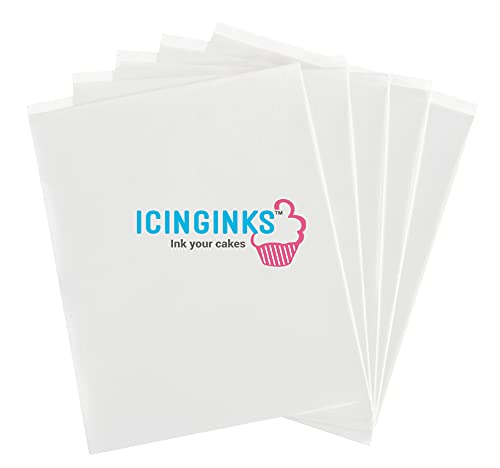 Icinginks Frosting Sheets 8.5” X 11” A4 Size, Very White Edible Paper, Icing Sheets For Cake Toppers, Cookies & Decor, Cake Edible Paper, Edible Sugar Sheets For Printers (24 Count (Pack Of 1)) #TOP27