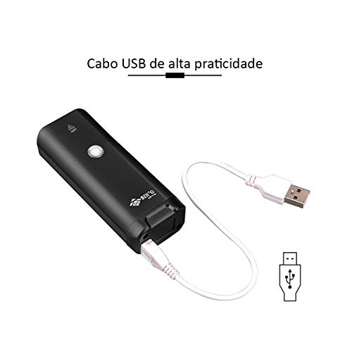 Farol Bike Lanterna 400 Lumens Usb Recarregavel Preto
