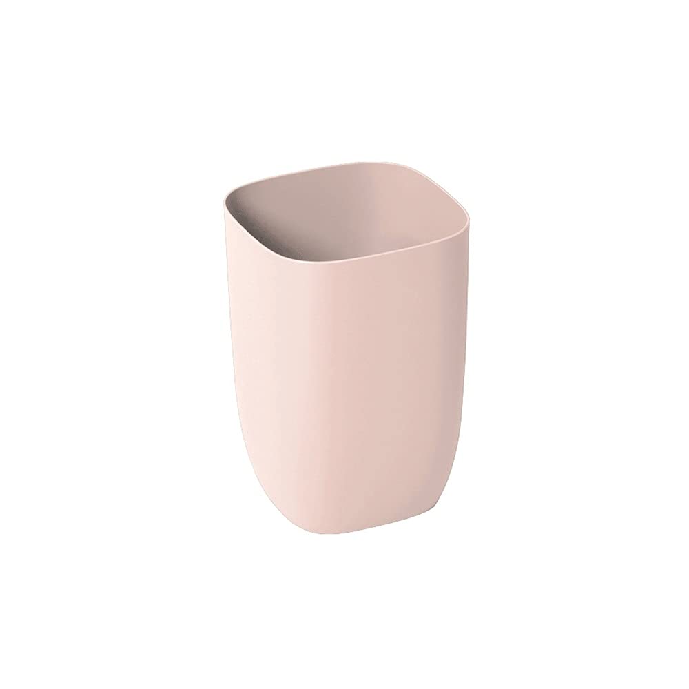 ANYTOY Bathroom Garbage Can Bathroom Trash Bin Small Office Can Plastic Waste Paper Rubbish Bins Modern Bin for Bathroom Bedroom Living room Kitchen 7L (Color : Pink)