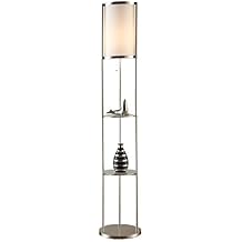 Artiva USA Exeter Durable Glass Display Shelf Floor Lamp