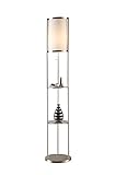 Artiva USA Exeter Durable Glass Display Shelf Floor Lamp