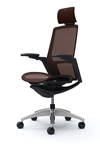 オカムラ オフィスチェア フィノラ 可動肘 エクストラハイバック 座:メッシュ ダークブラウン