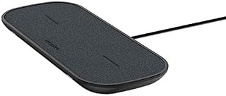 ZAGG mophie Dual Wireless Charging Pad, 10W, USB-A Port, Fast Charging, Compatible with iPhones & Qi-Enabled Devices, Black