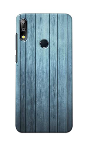 Image of Printed Hard Back Cover Case for Asus Zenfone Max Pro (M2) (6.26 inch) | Zenfone Max Pro M2 Back Cover (Wooden Blue) -1302