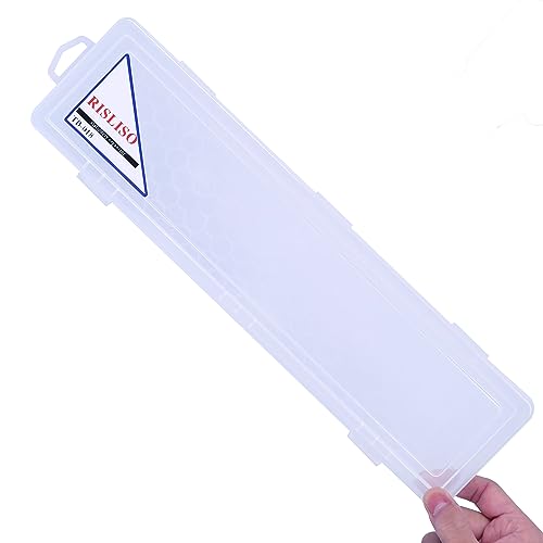 Image of Translucent Paint Brush Holder for 13 Inch Long Paintbrushes, Bulk Plastic Art Portable Paint Brush Storage Case With Foam Insert Bulk 4-pack