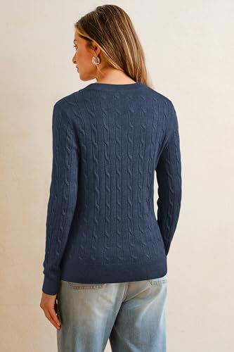 Image of Arach&Cloz Women's Wool Blend Fall Sweaters Business Casual Outfits 2026 | Soft&Breathable Pullover, Long Sleeve, V-Neck, Relaxed Fit Workwear, Business Casual, Teacher Outfits