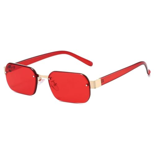 Lunettes de soleil sans monture avec rivets de style rétro chic et élégance intemporelle