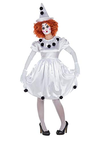 Banyant Toys Déguisement Robe Payaso Pierrot Femme : M-L