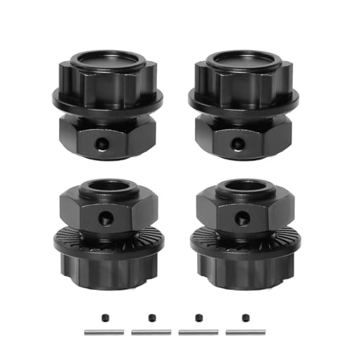 RC�����p�A�N�Z�T���[ For ARRMA 4S For KRATON For OUTCAST V2 For MOJAVE For BLX 1/8 1/10 �p 4�� 17mm�z�C�[���n�u�Z�p�A�_�v�^�[ �A�b�v�O���[�h�p�[�c �A�N�Z�T���[(Black)