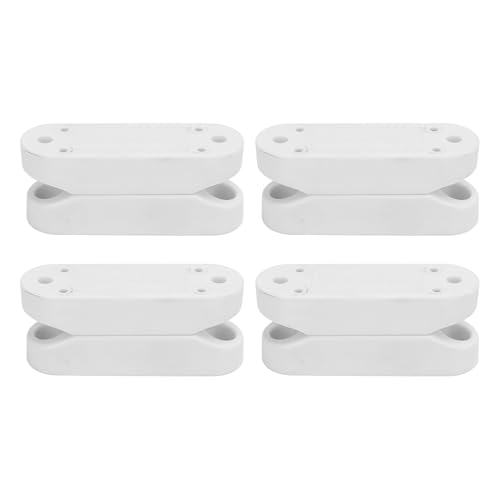 4 Pair Magnetic Baggage Door Catches, White Weatherproof RV Storage Door Catch and Holder Kit for Camping Trailer