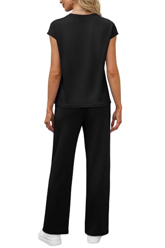 WIHOLL 2 Piece Sets for Women Resort Wear Travel Vacation Outfits Summer Cap Sleeve Lounge Sets - Image 6