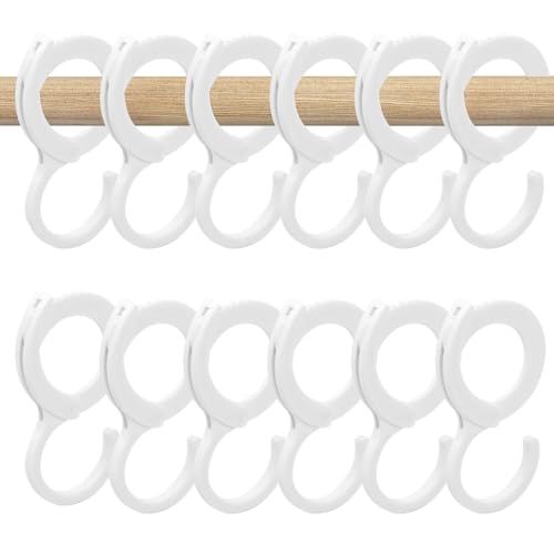 Rapidbok 12 Piezas S Ganchos, Ganchos de Plástico, Ganchos en Forma de S, Ganchos para Colgar Blanco, Ganchos de Cocina para Colgar Bolsos, Ropa, Toallas, Ollas, Sartenes