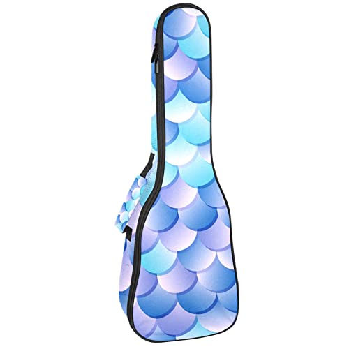 Sac pour ukulélé de concert et soprano robuste avec rembourrage 10mm motif sirène