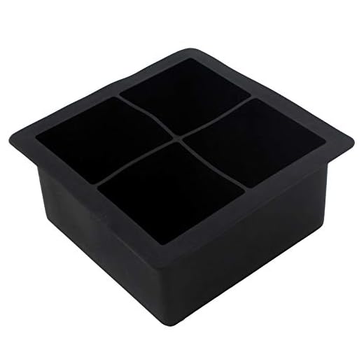 Forma Gelo em Cubo Grande 4 Cavidades Drinks Whisky c/Tampa