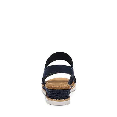 Image of DREAM PAIRS Womens Espadrilles Ankle Strap Sandals | Stretch Elastic Open Toe Comfortable Wedges Flats Spring Dressy Sandals Shoes for Women
