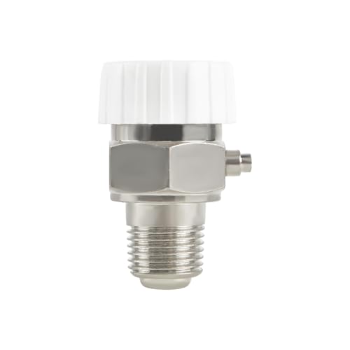 HYDRO MASTER 1/8\" Air Vent for Hot Water Heating System, Metal and Plastic, Chrome Plated - Thumbnail 4