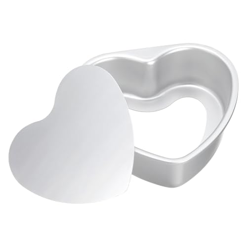 QUARKZMAN Moule à gâteau en forme de cœur avec fond amovible de 6 pouces en aluminium antiadhésif pour gâteau au fromage, idéal pour les mariages, anniversaires et événements