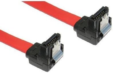 rhinocables Sata Cable II, Sata Power Splitter, Serial ATA Hard Drive Data Locking Lead, Right Angled or Straight Head (90cm, Right Angled to Right Angled)