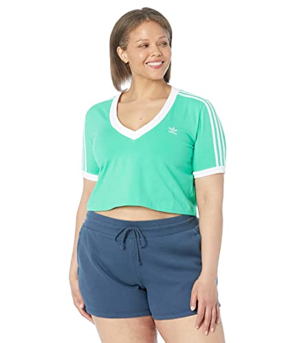 T-shirt adidas Originals cropped vert pour sublimer votre silhouette haute