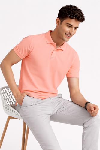 Image of Premium Cotton Pique Polo T-Shirt for Men | Half Seelves Regular Fit | Polo Neck - Ultra-Soft Breathable Fabric | Moisture Wicking